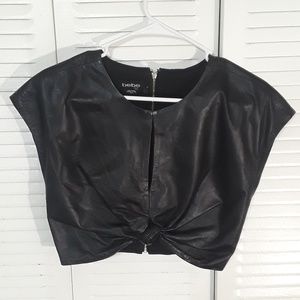 Bebe black crop top